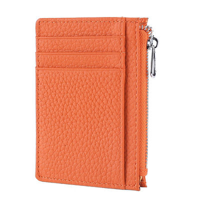 Logotipo personalizado aceptado más nuevo bolsillo delantero minimalista portador de tarjeta de cartera RFID para hombres