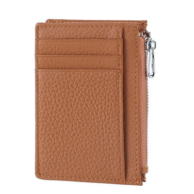 Logotipo personalizado aceptado más nuevo bolsillo delantero minimalista portador de tarjeta de cartera RFID para hombres