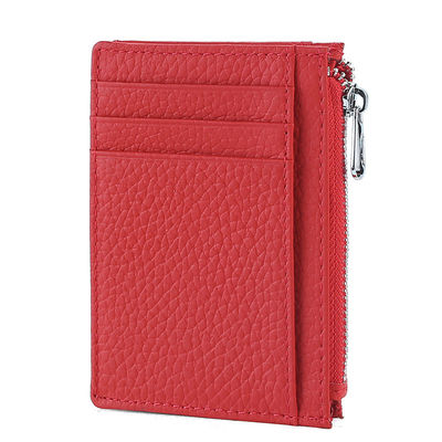 Logotipo personalizado aceptado más nuevo bolsillo delantero minimalista portador de tarjeta de cartera RFID para hombres