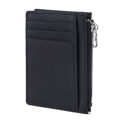 Logotipo personalizado aceptado más nuevo bolsillo delantero minimalista portador de tarjeta de cartera RFID para hombres