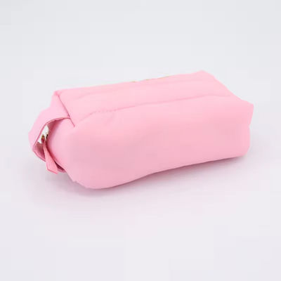 Bolsa de maquillaje de viaje de nylon impermeable con cierre de cremallera y diseño de logotipo