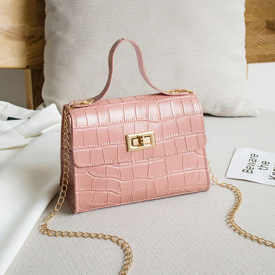 Bolso de mano de color crocodilo personalizado con cierre de cremallera y diseño de lujo