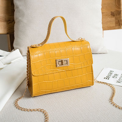 Bolso de mano de color crocodilo personalizado con cierre de cremallera y diseño de lujo