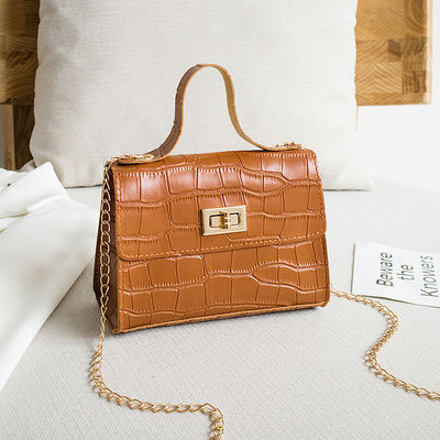 Bolso de mano de color crocodilo personalizado con cierre de cremallera y diseño de lujo