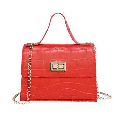 Bolso de mano de color crocodilo personalizado con cierre de cremallera y diseño de lujo