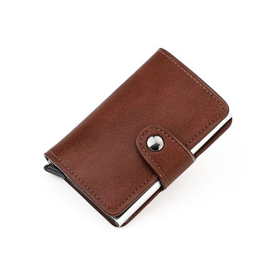 Cartera masculina de cuero de PU triple plegable con bolsa de toque personalizada y conveniencia de almacenamiento