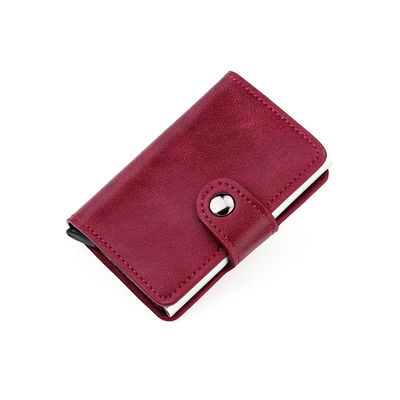 Cartera masculina de cuero de PU triple plegable con bolsa de toque personalizada y conveniencia de almacenamiento