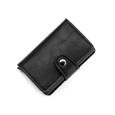 Cartera masculina de cuero de PU triple plegable con bolsa de toque personalizada y conveniencia de almacenamiento