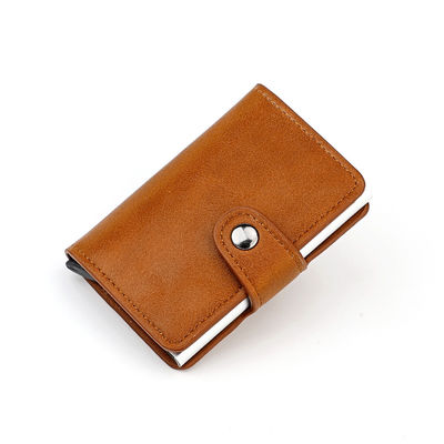 Cartera masculina de cuero de PU triple plegable con bolsa de toque personalizada y conveniencia de almacenamiento