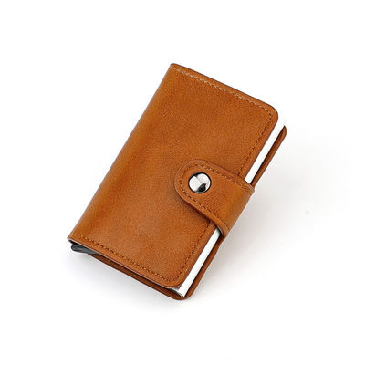 Cartera masculina de cuero de PU triple plegable con bolsa de toque personalizada y conveniencia de almacenamiento