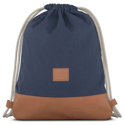 Bolso de cordón de tela de algodón de bucle blando para gimnasio y actividades al aire libre