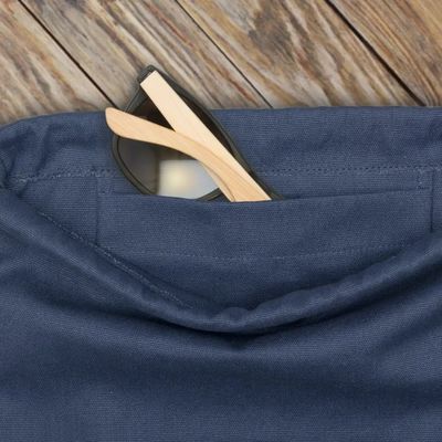 Bolso de cordón de tela de algodón de bucle blando para gimnasio y actividades al aire libre