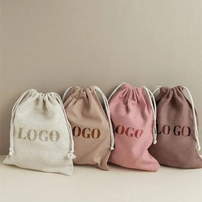 Bolso de lienzo de algodón con cuerdas de color personalizado con doble cuerdas estilo PUNCH