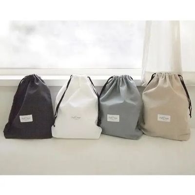 Bolso de lienzo de algodón con cuerdas de color personalizado con doble cuerdas estilo PUNCH