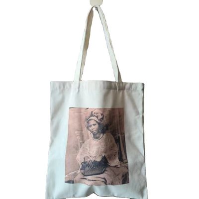 Material de revestimiento lienzo cálido reciclado de algodón simple bolsa de compras de publicidad bolsa para la promoción