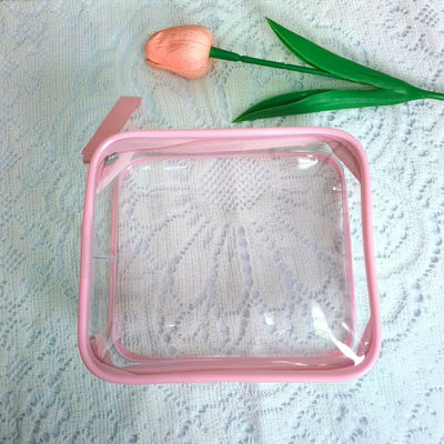 Promoción venta estilo de moda impermeable maquillaje transparente bolsa para su colección de cosméticos