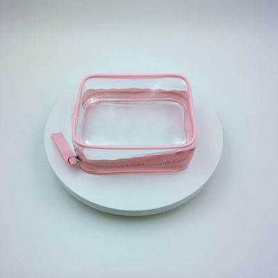 Promoción venta estilo de moda impermeable maquillaje transparente bolsa para su colección de cosméticos