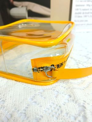 Promoción venta estilo de moda impermeable maquillaje transparente bolsa para su colección de cosméticos