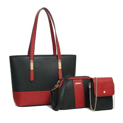 Carta de moda Impresión Bolsa de algodón para mujeres Bolsa de mano de tres piezas de gran capacidad