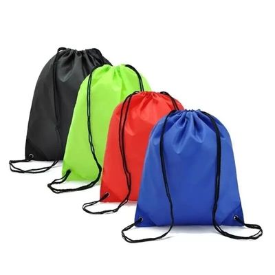 Cerradura de cuerdas de poliéster de nylon patrón geométrico mochila de tira de cuerdas para gimnasio y viajes