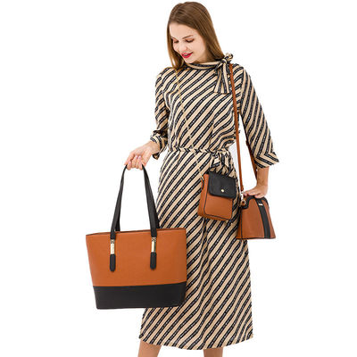 Carta de moda Impresión Bolsa de algodón para mujeres Bolsa de mano de tres piezas de gran capacidad
