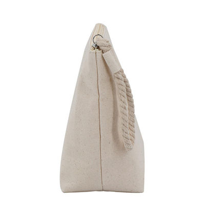 OEM/ODM Acceptable Bolsa de maquillaje de algodón Calico con cremallera para viajes naturales reciclados