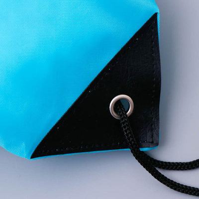 Tamaño Medio Impresión personalizada Logotipo 210D Basketball Drawstring Bolsa de nylon para zapatos de gimnasia