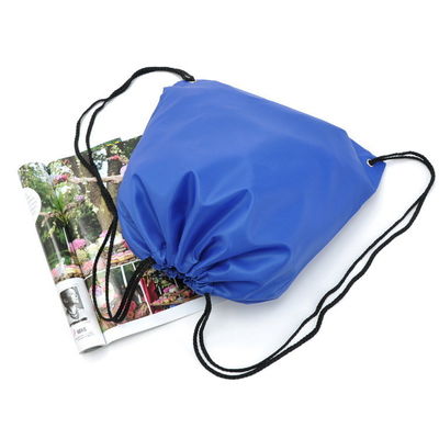 Tamaño Medio Impresión personalizada Logotipo 210D Basketball Drawstring Bolsa de nylon para zapatos de gimnasia