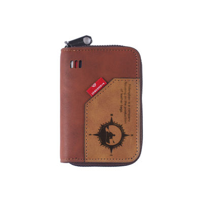 Cartera de cuero para hombres con monedas carteras de dinero titulares de tarjetas de crédito y llaveros diseñador