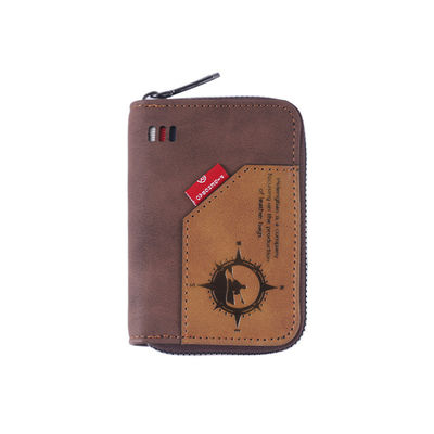 Cartera de cuero para hombres con monedas carteras de dinero titulares de tarjetas de crédito y llaveros diseñador