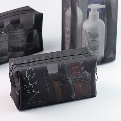 Bolso de ropa de baño transparente de malla para viajes de negocios Bolso portátil de lavado de ducha cosmético
