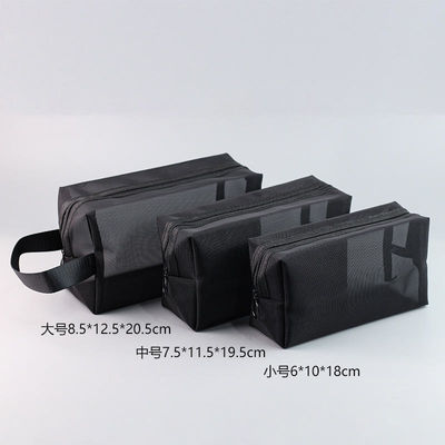 Bolso de ropa de baño transparente de malla para viajes de negocios Bolso portátil de lavado de ducha cosmético