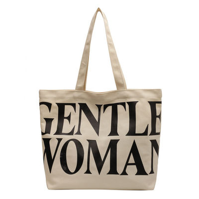 Logotipo personalizado Bolso de algodón de lona natural perfecto para viajes y excursiones