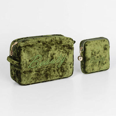 Bolsa portátil de maquillaje impermeable de terciopelo para viajes Bolsa de almacenamiento