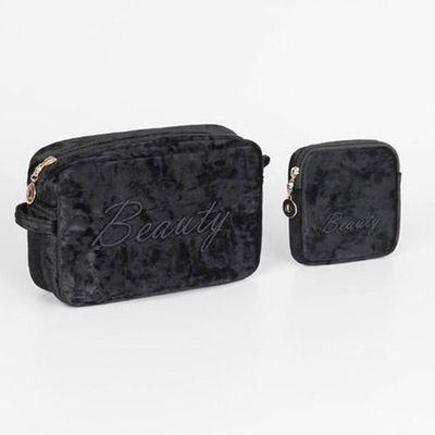 Bolsa portátil de maquillaje impermeable de terciopelo para viajes Bolsa de almacenamiento