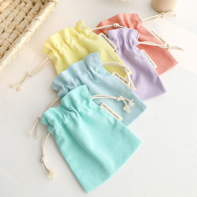 Bolso de algodón natural, ecológico, duradero, de cuerda de tracción, de color personalizado y algodón orgánico