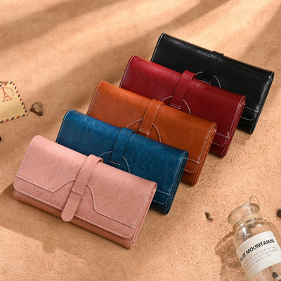 Cartera larga portátil de cuero de PU para hombres Smart Power Bank Cartera de monedas bolso para mujeres