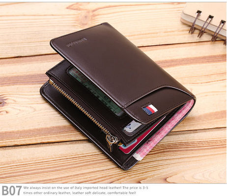 Cartera de hombre multifuncional de doble doble el diseño más moderno para hombres viajes y negocios
