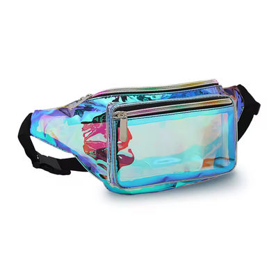 Unisex Holográfico Fanny Pack con cinturón ajustable para fiesta de viaje del festival Rave