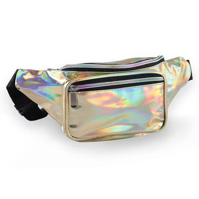 Unisex Holográfico Fanny Pack con cinturón ajustable para fiesta de viaje del festival Rave