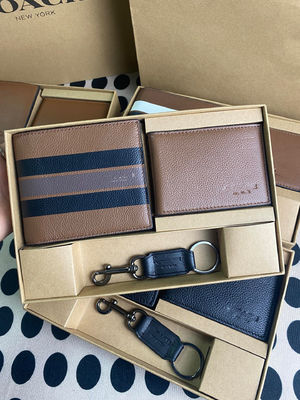 Cartera de hombre de diseño casual hecha de cuero genuino con porta tarjetas estándar
