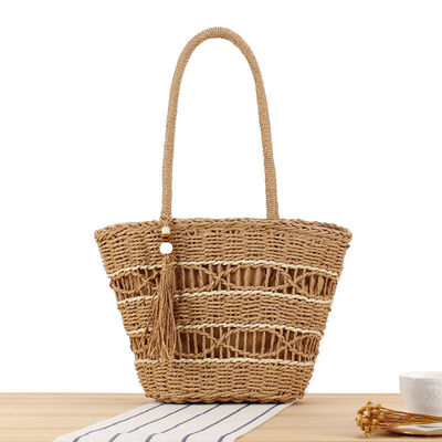 Color personalizado Moda de verano Bolso de playa Mujer Dama de paja Mensajero Bolsas de bolso Bolsas de hombro Bolsas de mano