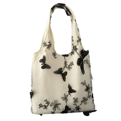 Material de revestimiento de poliéster unisex versión coreana Bolso de hombro de vaca con impresión de mariposa