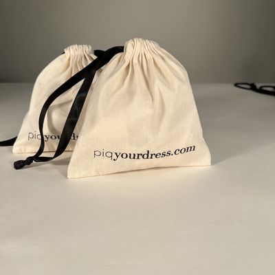 Regalos Tamaño a medida Pequeño Bolso de muselina blanca grande Joyería lienzo de algodón Bolso de cuerda