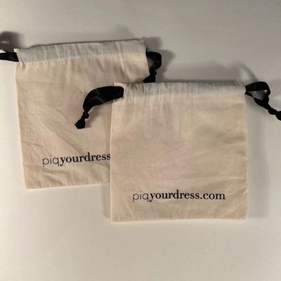 Regalos Tamaño a medida Pequeño Bolso de muselina blanca grande Joyería lienzo de algodón Bolso de cuerda