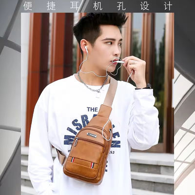 Logotipo personalizado de moda de PU de cuero para hombres bolsas de bolso de negocios para viajes al aire libre