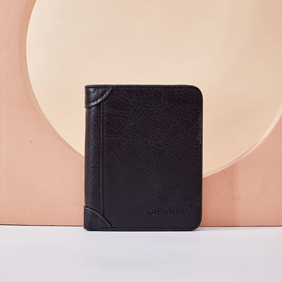 Cartera de cuero de grano completo para hombres Desmontable Bifold Crazy Horse Cartera en marrón retro