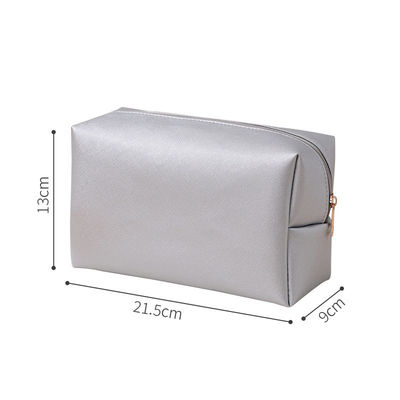 Bolsa organizadora de cosméticos de viaje de cuero pu portátil para mujeres multifuncional