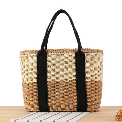 Bolso de compras de vacaciones para mujeres de Bali Bolso de paja hecho a mano con gran capacidad