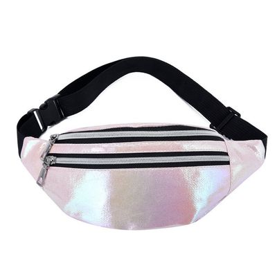 Bolso de cintura de PU láser neutro de género Bolsos para mujeres y niñas